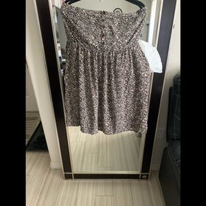 Tube top leopard print dress w/pockets!